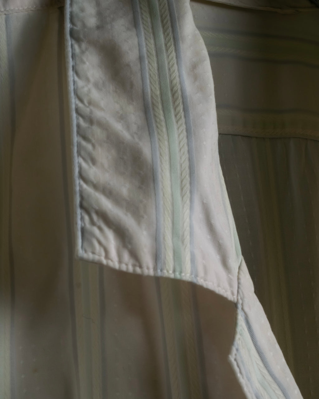 "CELINE" 80’s-90’s Pastel dobby striped pajama shirt