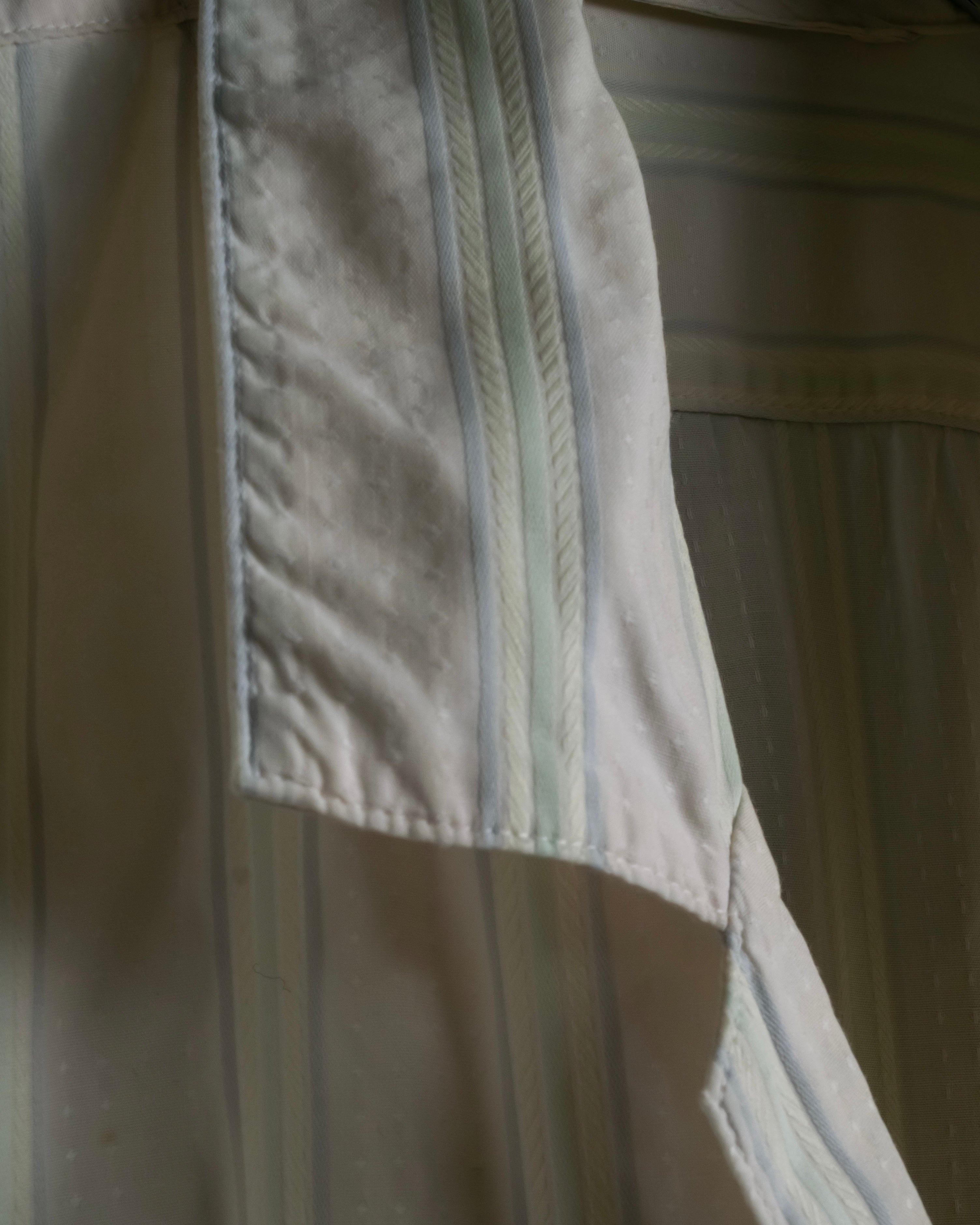 "CELINE" 80’s-90’s Pastel dobby striped pajama shirt