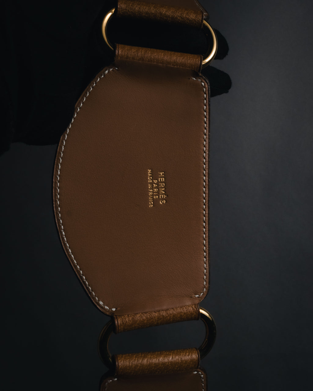 "HERMES" 1993 equestrian linked leather belt