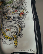 "Christian Dior" Vintage baroque print square scarf