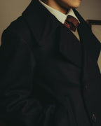 -SPECIAL- "DRIES VAN NOTEN" 10's Sculptural wide lapel double breasted wool coat