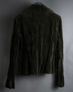 “Max Mara” 90’s-00’s metallic velour jacket
