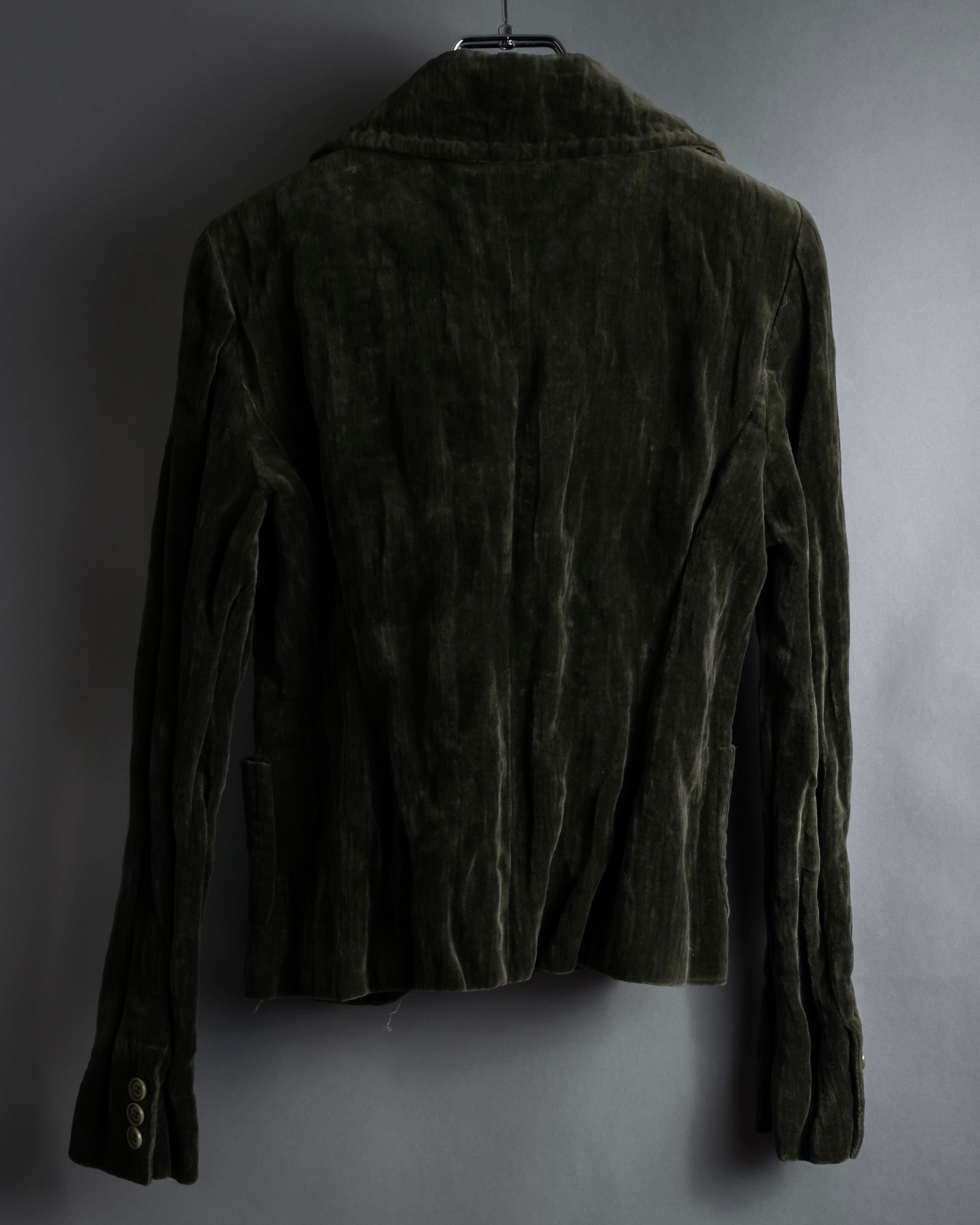 “Max Mara” 90’s-00’s metallic velour jacket