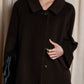 "BURBERRYS" Fly front deep brown soutien collar super long coat