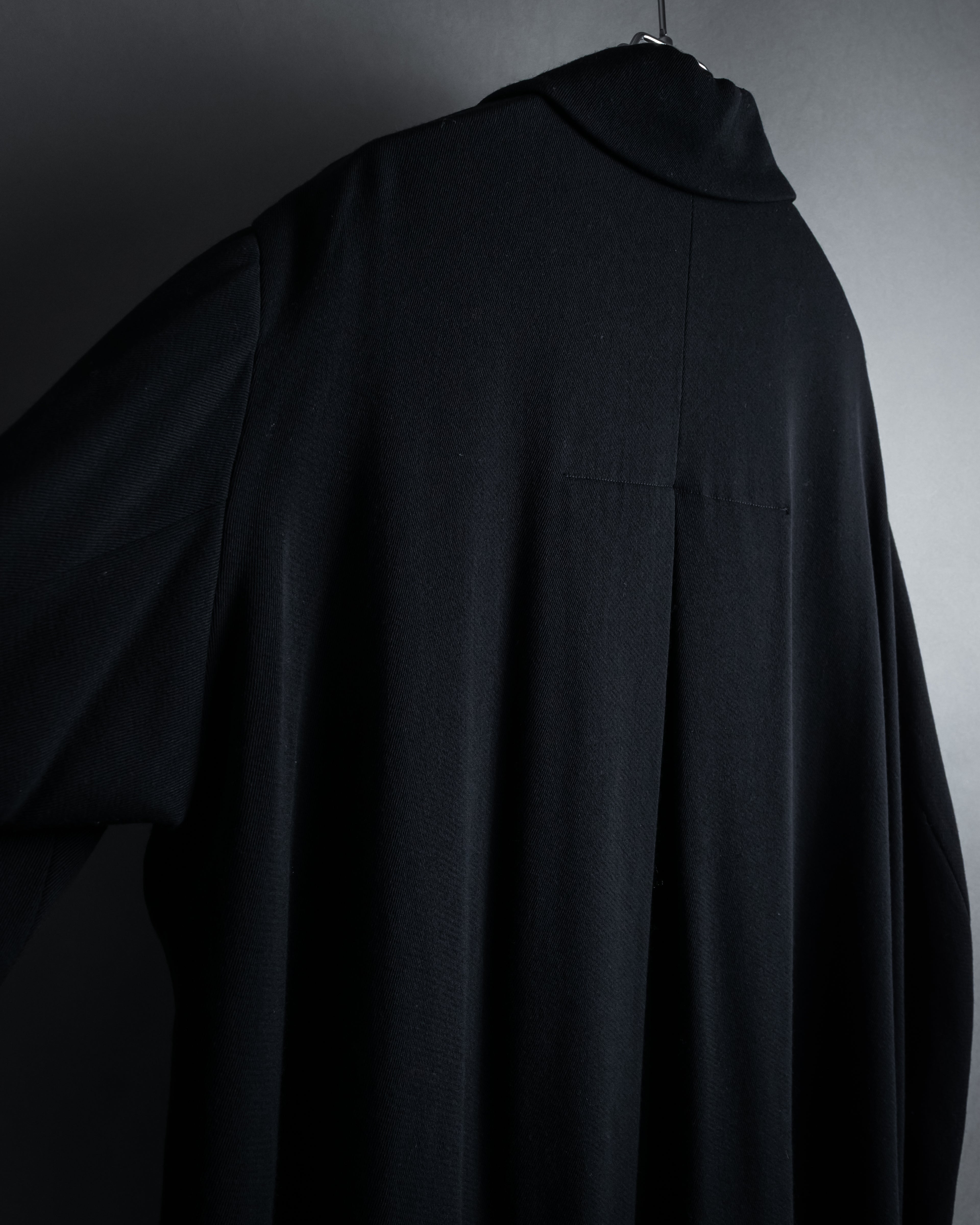 -SPECIAL- "Y's" 15AW Cape design panel oversized stand collar coat