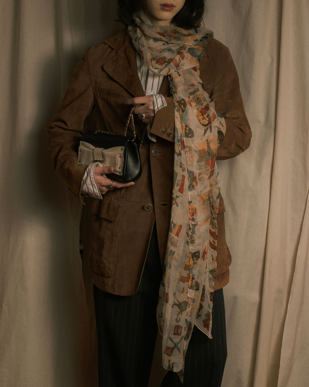 –SPECIAL– "Christian Dior"
00’s historic collage-print silk chiffon large stole