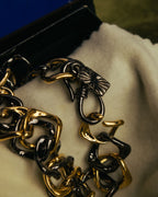 “Yves Saint Laurent” 80’s-90’s Two tone chain bracelet