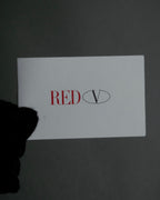 "RED VALENTINO" Bow motif Rosso color leather narrow belt