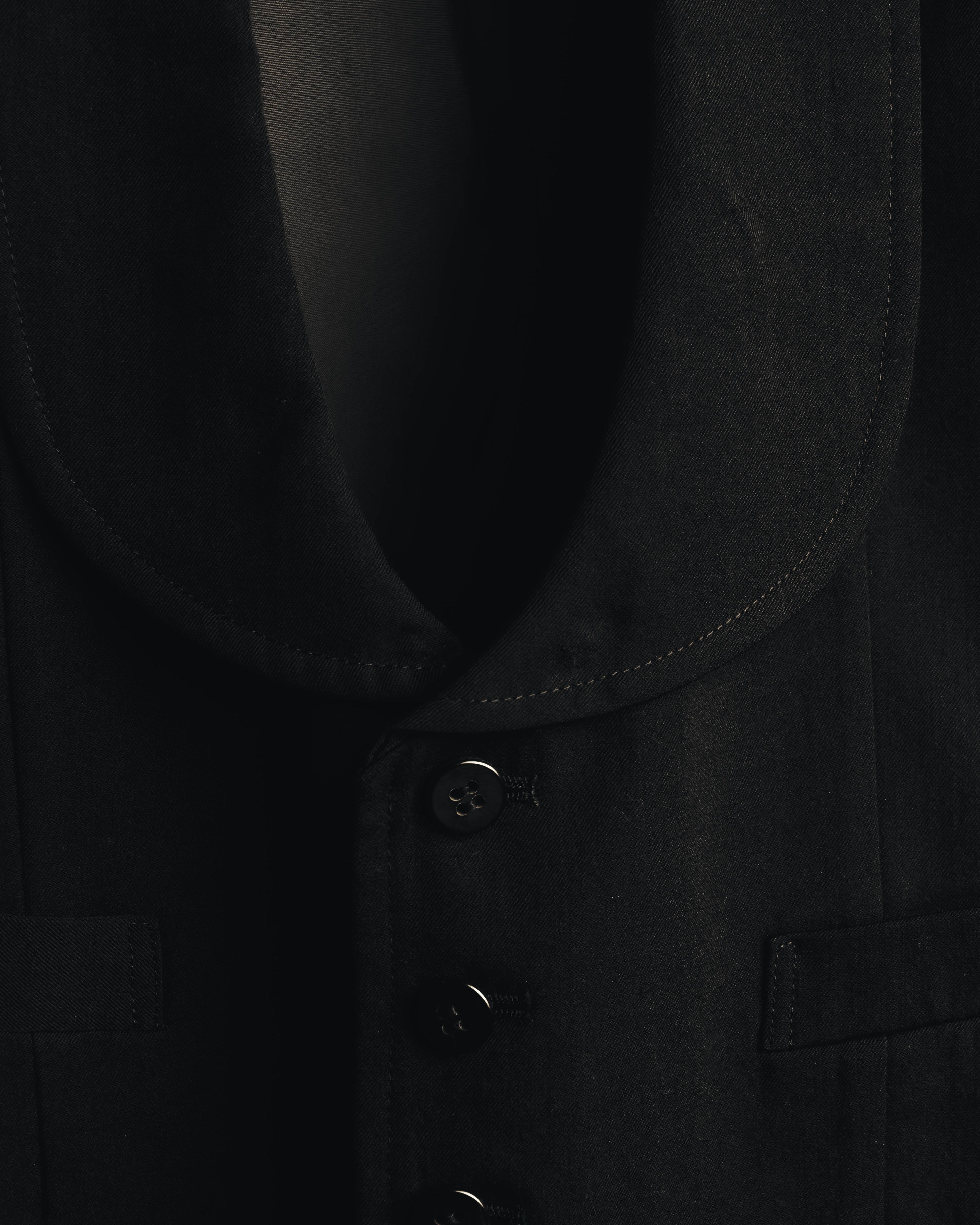 –SPECIAL– "tricot COMME des GARÇONS" 80's Tailored shawl-collar gilet