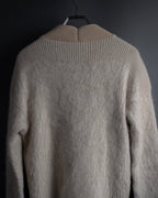 "Chloe" Angora mix standing up long cardigan