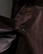 "Barbour" Wide ribbed corduroy maxi-length trench coat