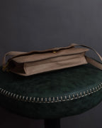 "HERMES" 70's Diamond stitched envelope leather bag