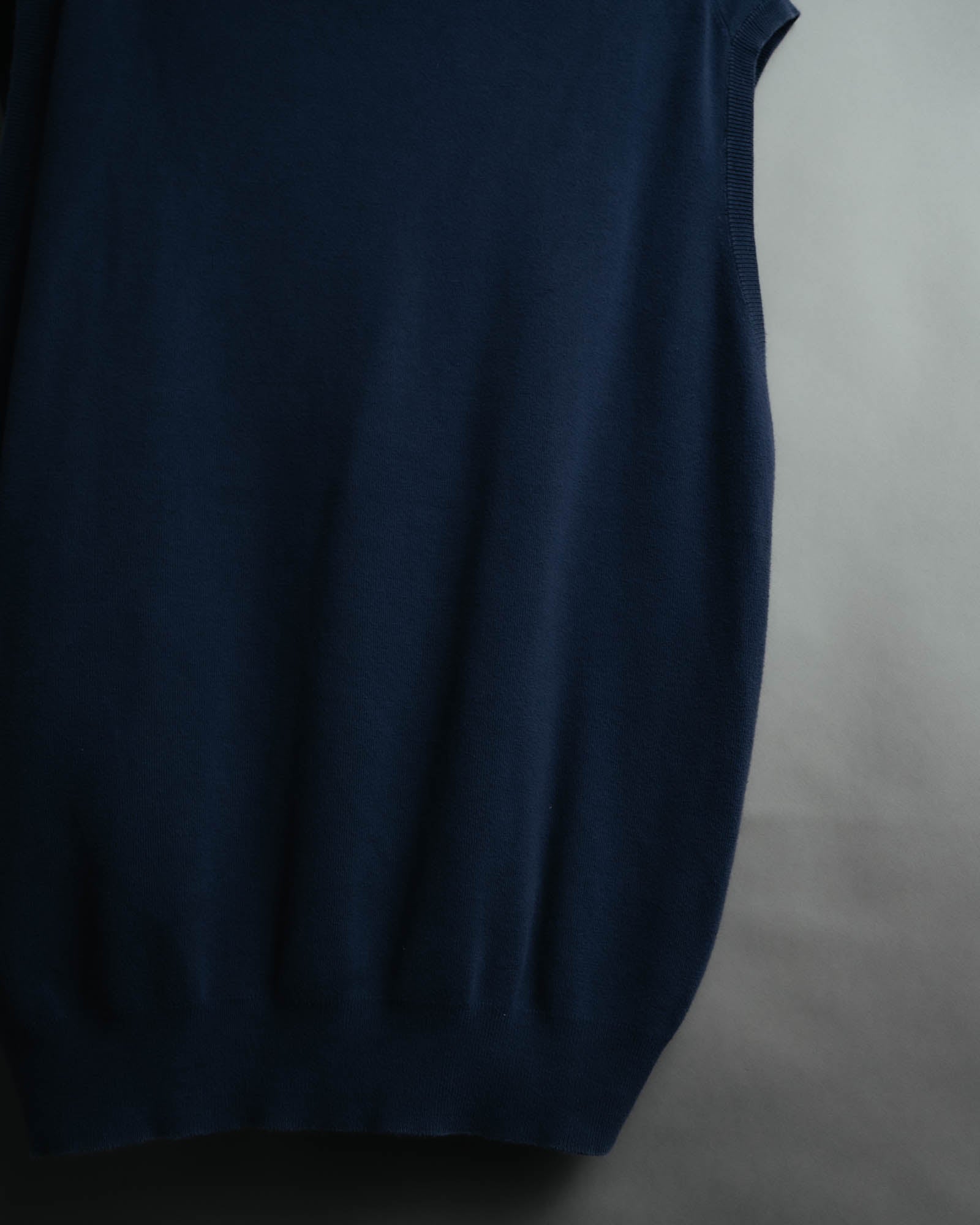 -MOOD MILLÉSIMES- Polo by Ralph Lauren” 90’s-00’s deep navy pima cotton knit vest