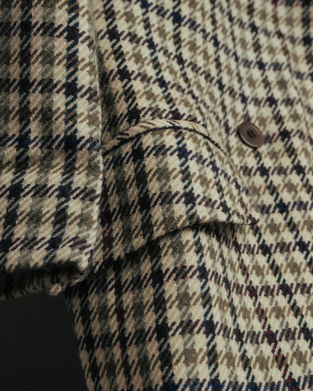 "GUCCI" 80's-early 90's Checked wool cashmere double-breasted jacket