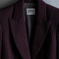 "GIANFRANCO FERRE" Striped peak lapel 1 button tailored jacket