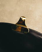 "LORENZO de MEDICI" 80's-00's Structured leather top handle handbag