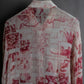 "John Galliano" 100% silk tropical floral regular collar shirt