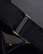 "Rudolph Valentino" Striped nylon combination 2-way boston bag