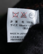 "DAKS" House check pattern fringe design muffler