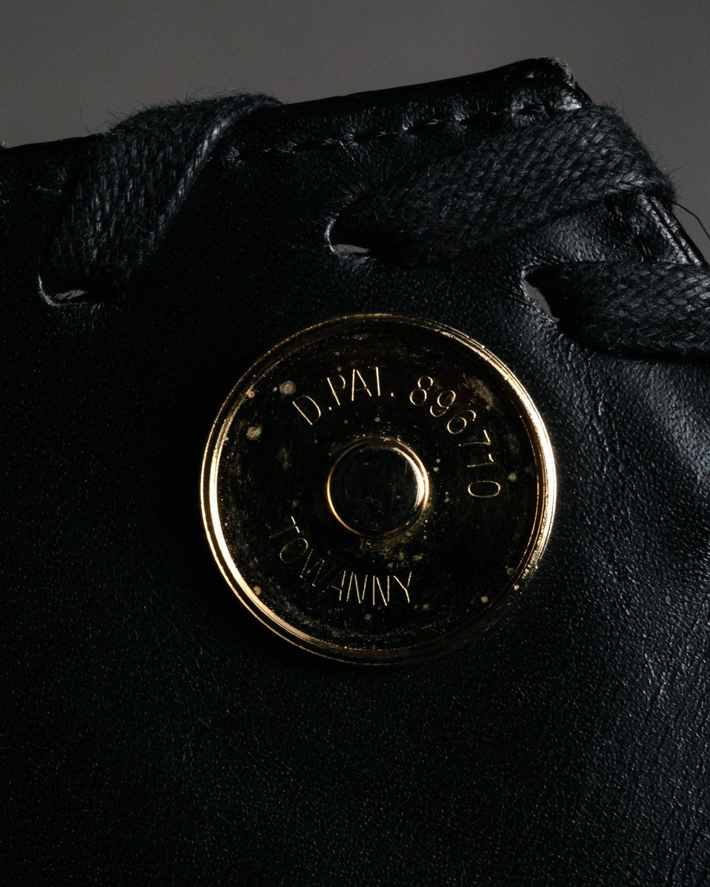 "Yves Saint Laurent" 90’s croc embossed whipstitch trapeze handbag