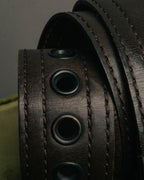 “Yves Saint Laurent” 00’s Wide eyelet leather belt