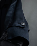 “Yves Saint Laurent” 90’s clean fly-front bal collar coat