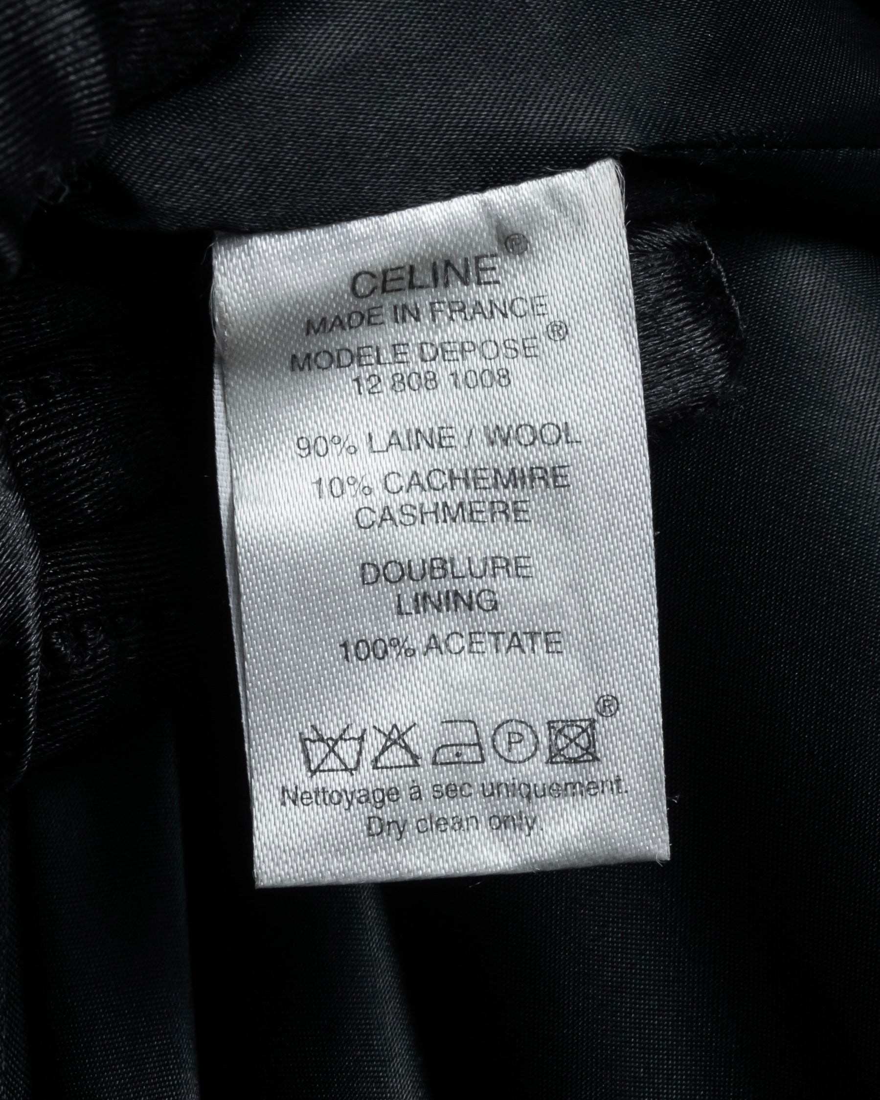 -SPECIAL- "CELINE" 1997-04's Michael Kors period minimal detail long chester coat