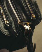 "Chloé" 00's Textured leather satchel bag
