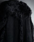 -SPECIAL- "GUCCI" 90's-00's Leather combination fur long coat