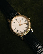 “Yves Saint Laurent” 80’s-90’s coin edge quartz leather watch