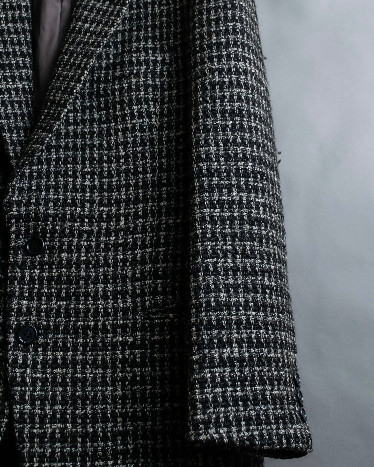 "GIORGIO ARMANI" Twill houndstooth pattern tailored jacket