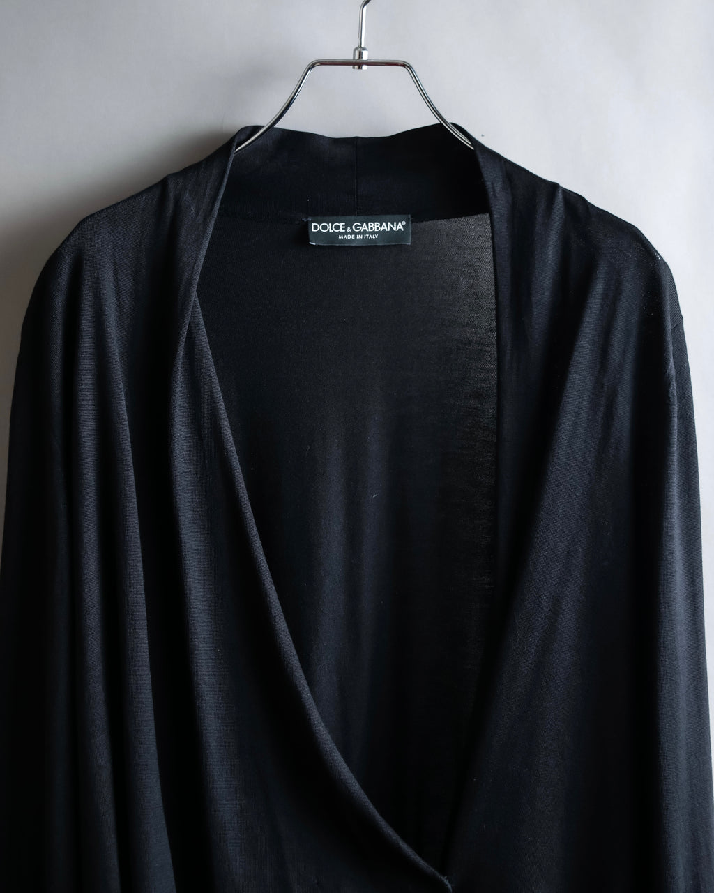 "DOLCE &amp; GABBANA" 100% silk snap button oversized cardigan