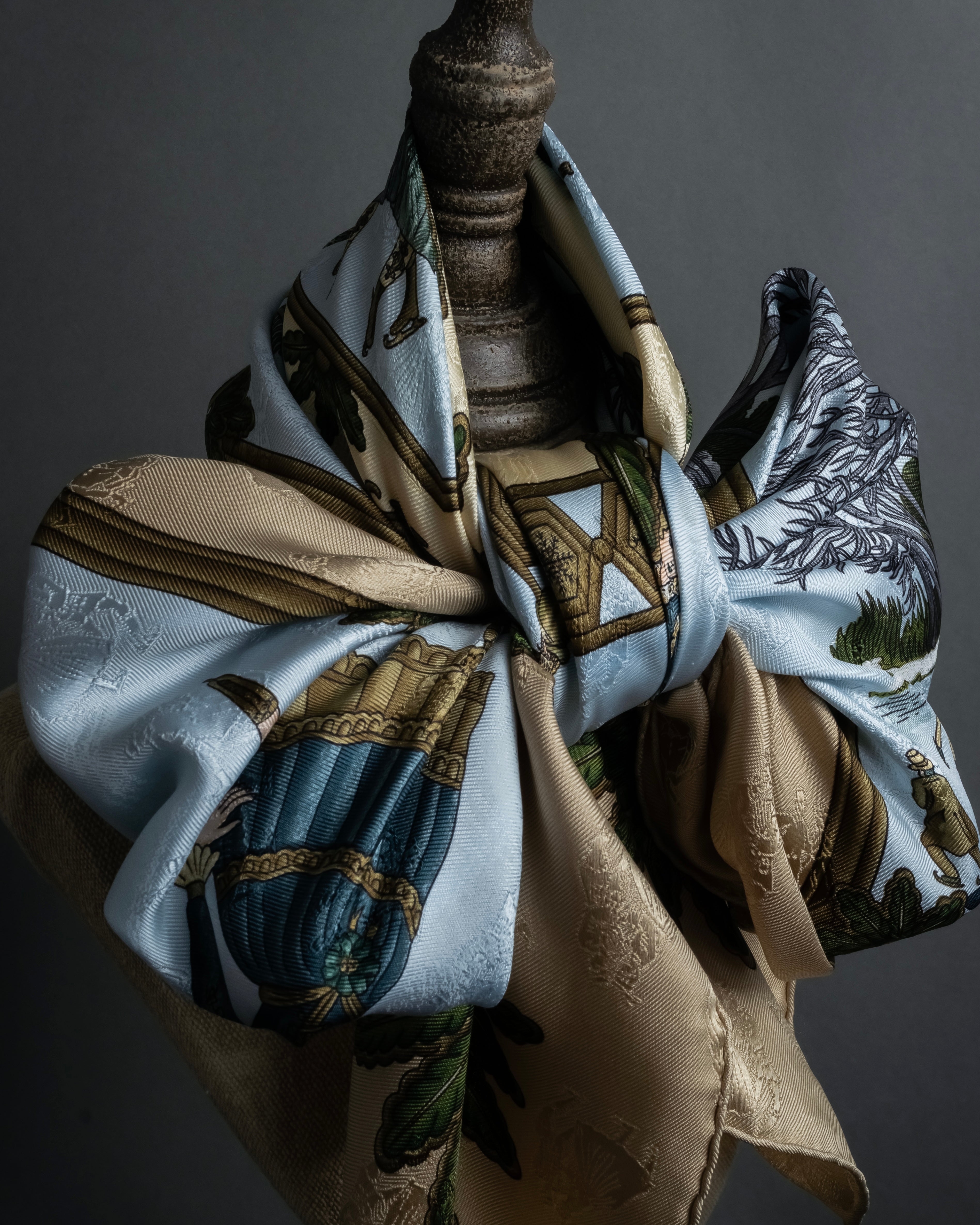 "HERMES" Carré 90 Joies d’Hiver Winter Pleasures silk scarf