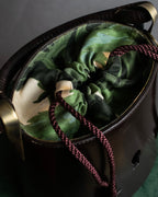 "KENZO" Camouflage design drawstring leather bag
