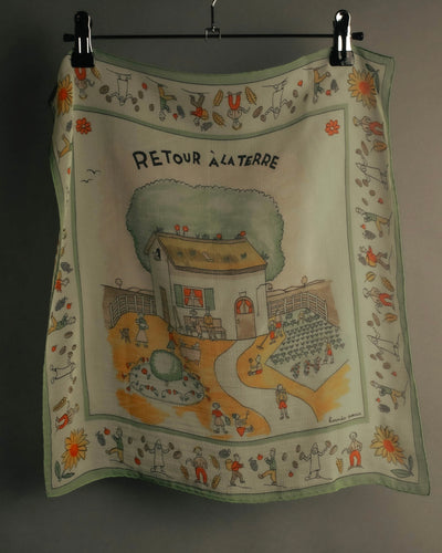 “HERMÈS” 90’s-10’s Retour à la terre silk scarf