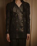 –SPECIAL– "VALENTINO"
Early 2010s lace and leather double-breasted jacket