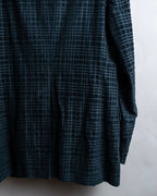 "DOLCE &amp; GABBANA" Checkered velvet tailored jacket