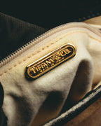 "Tiffany & Co." Vintage two tone canvas and leather shoulder bag