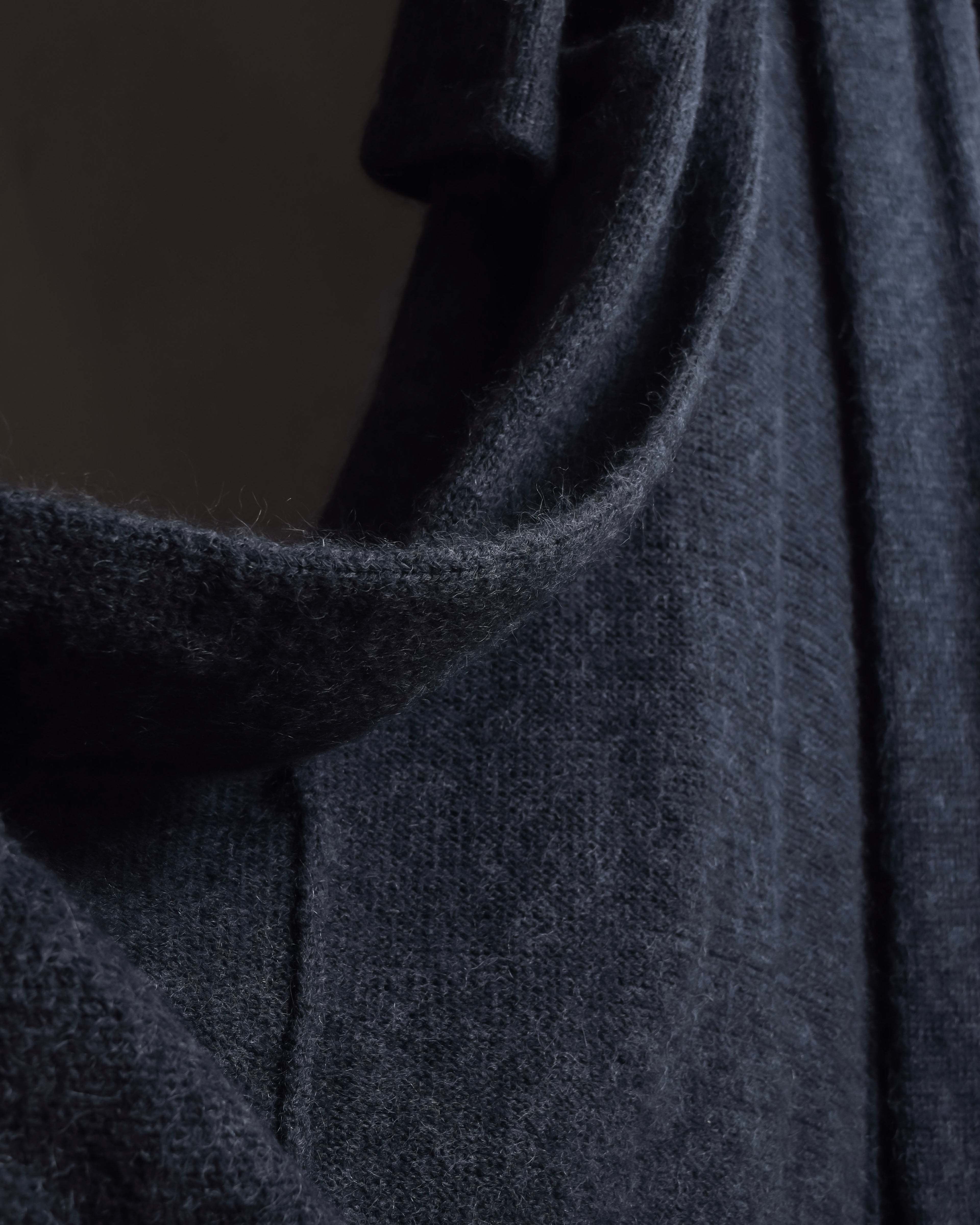 "Y's" 17AW Brushed wool super long knit cardigan