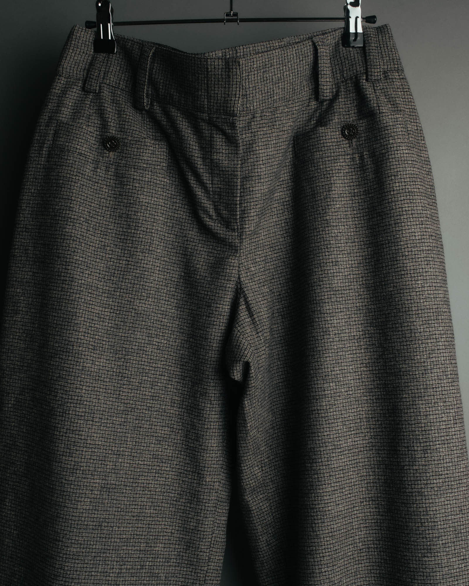-SPECIAL- “CHANEL” 05AWmicro houndstooth tweed wide trousers
