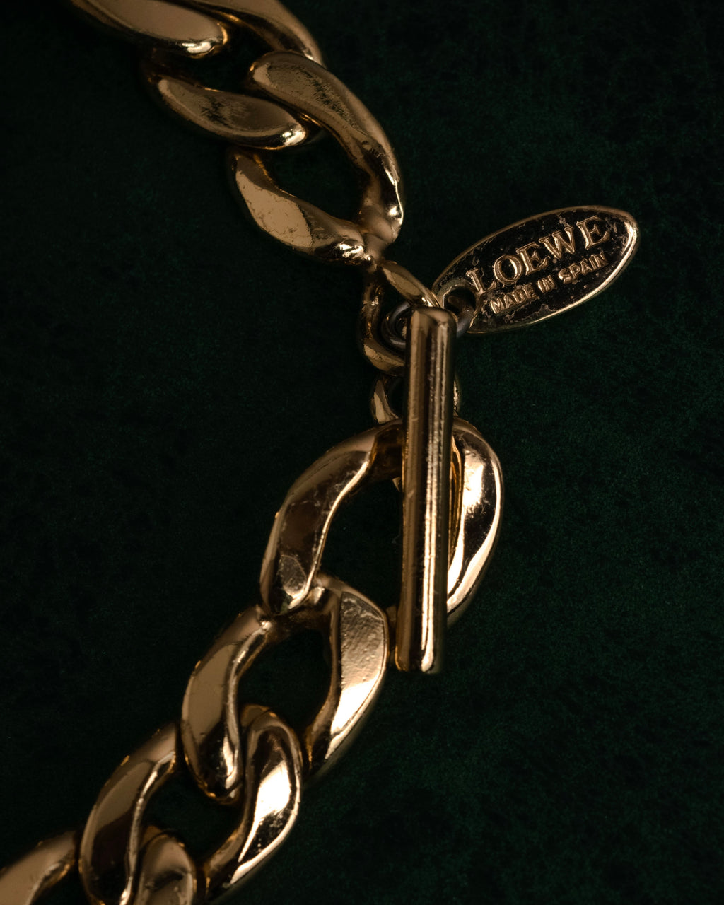 “LOEWE” 2008-2013 leather wrapped chain bracelet