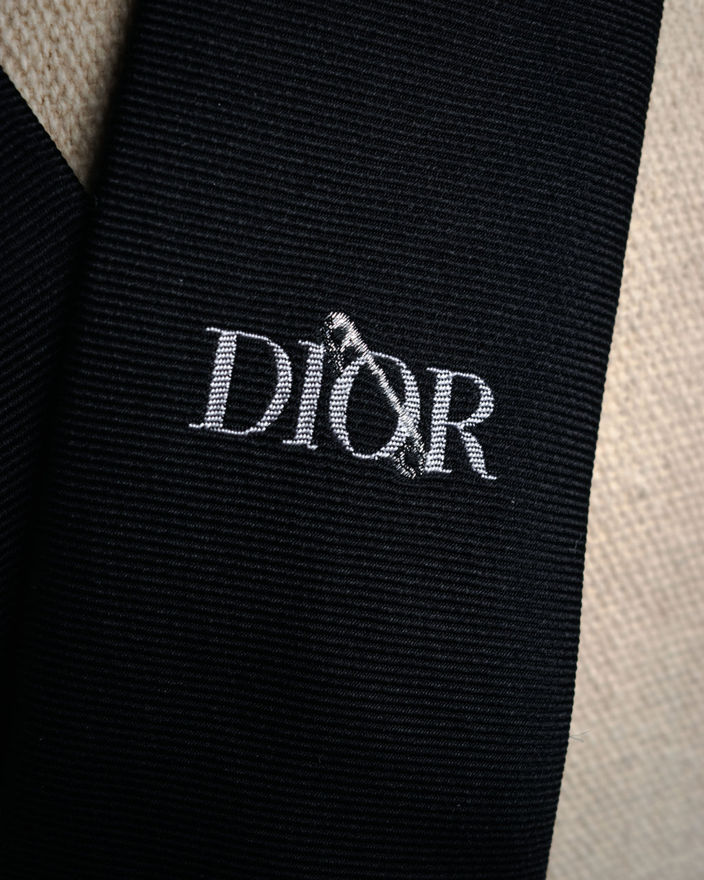 “DIOR” 2019- Logo embroidered narrow tie