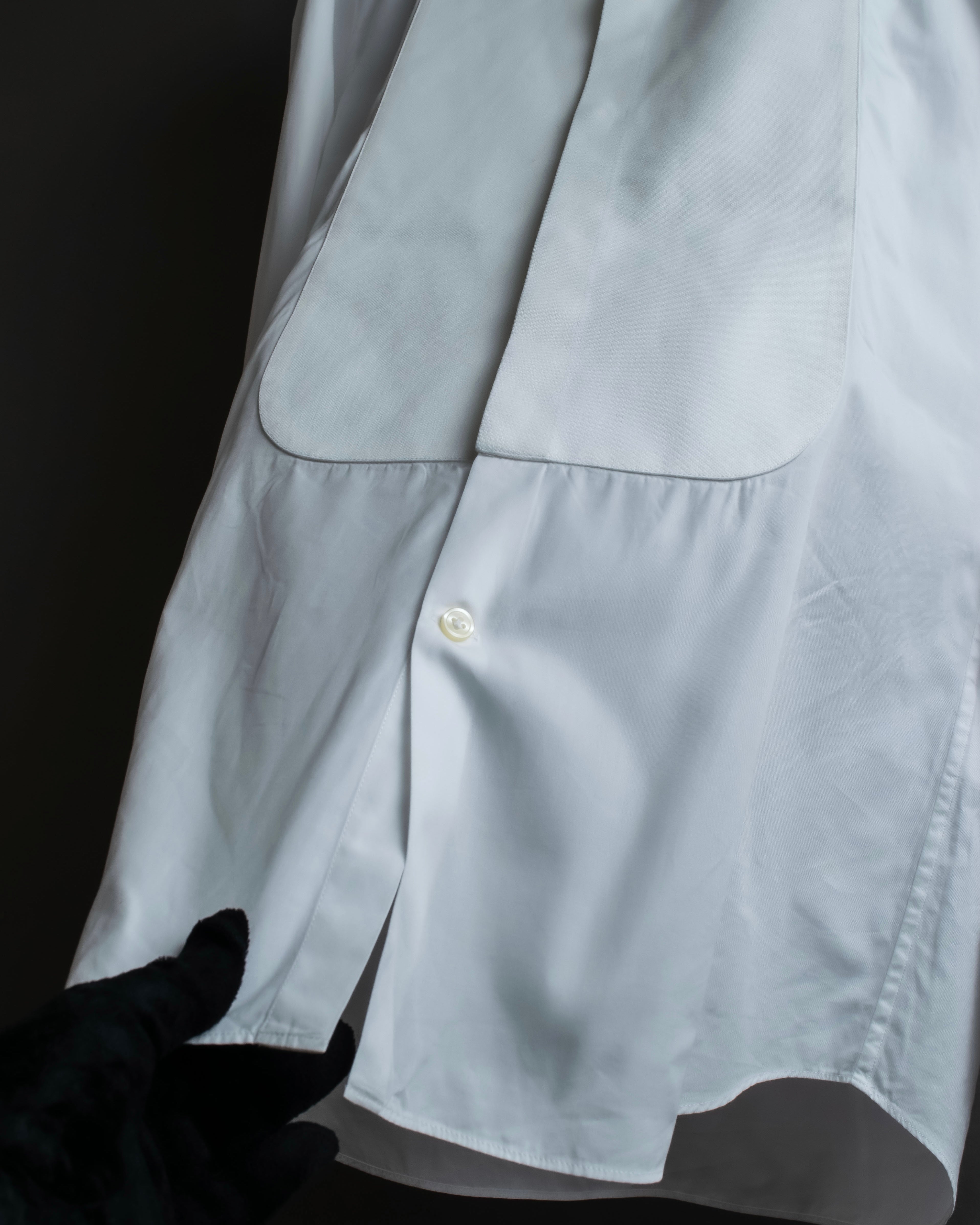 "GIVENCHY" Bosom panel design white shirt