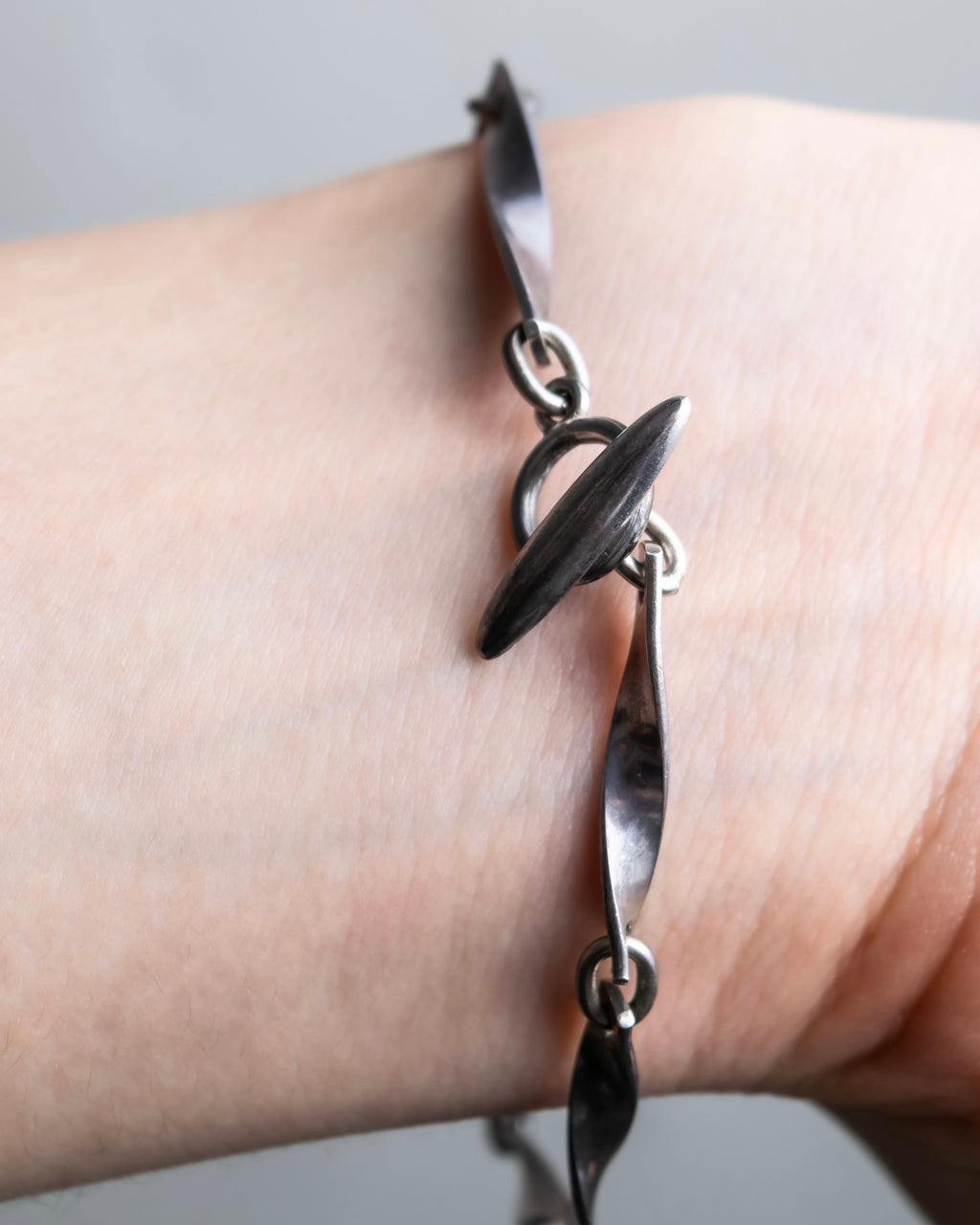 "GEORG JENSEN" Twisted detail silver bracelet