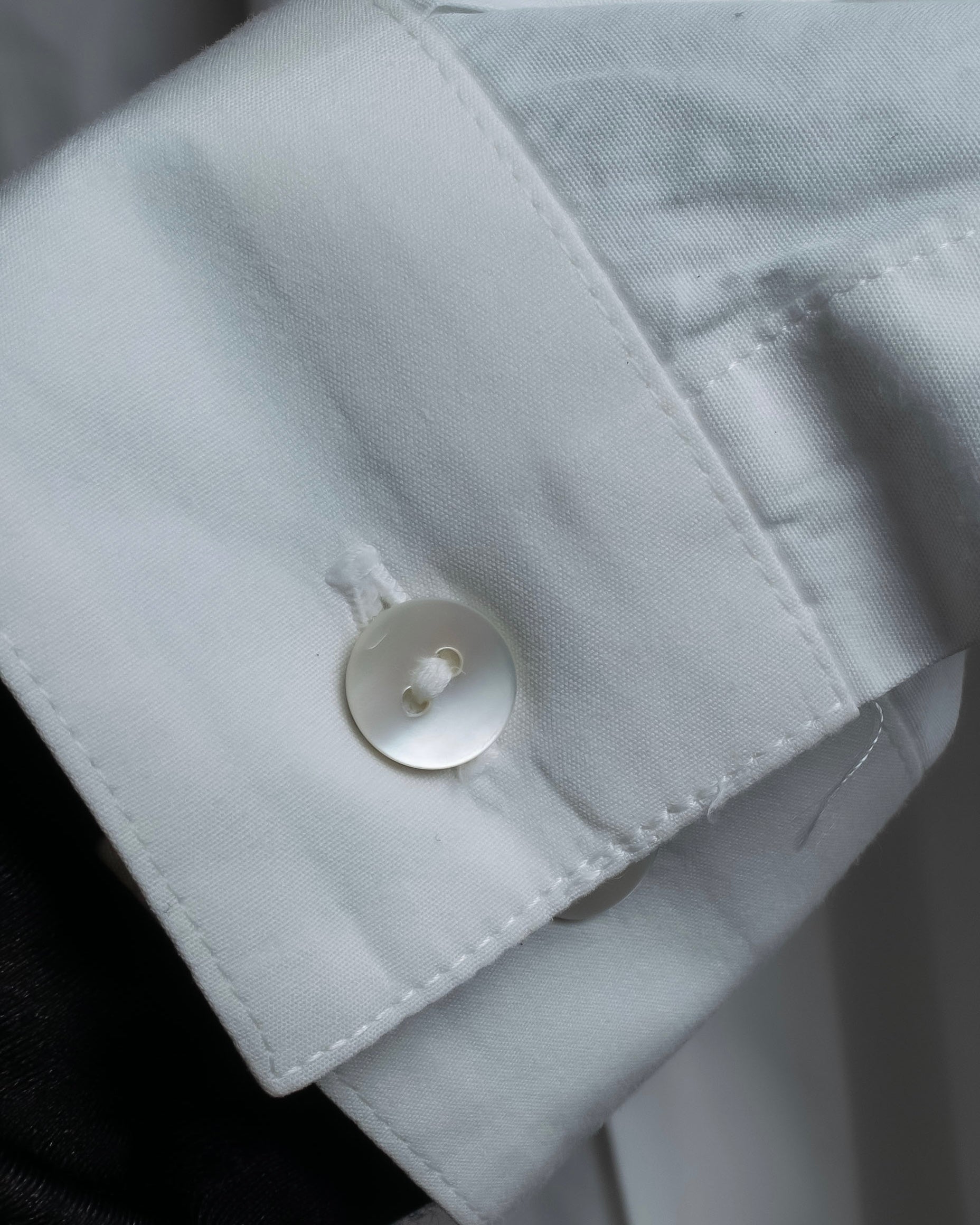 "JEAN PAUL GAULTIER" Cotton poplin stand-collar white shirt