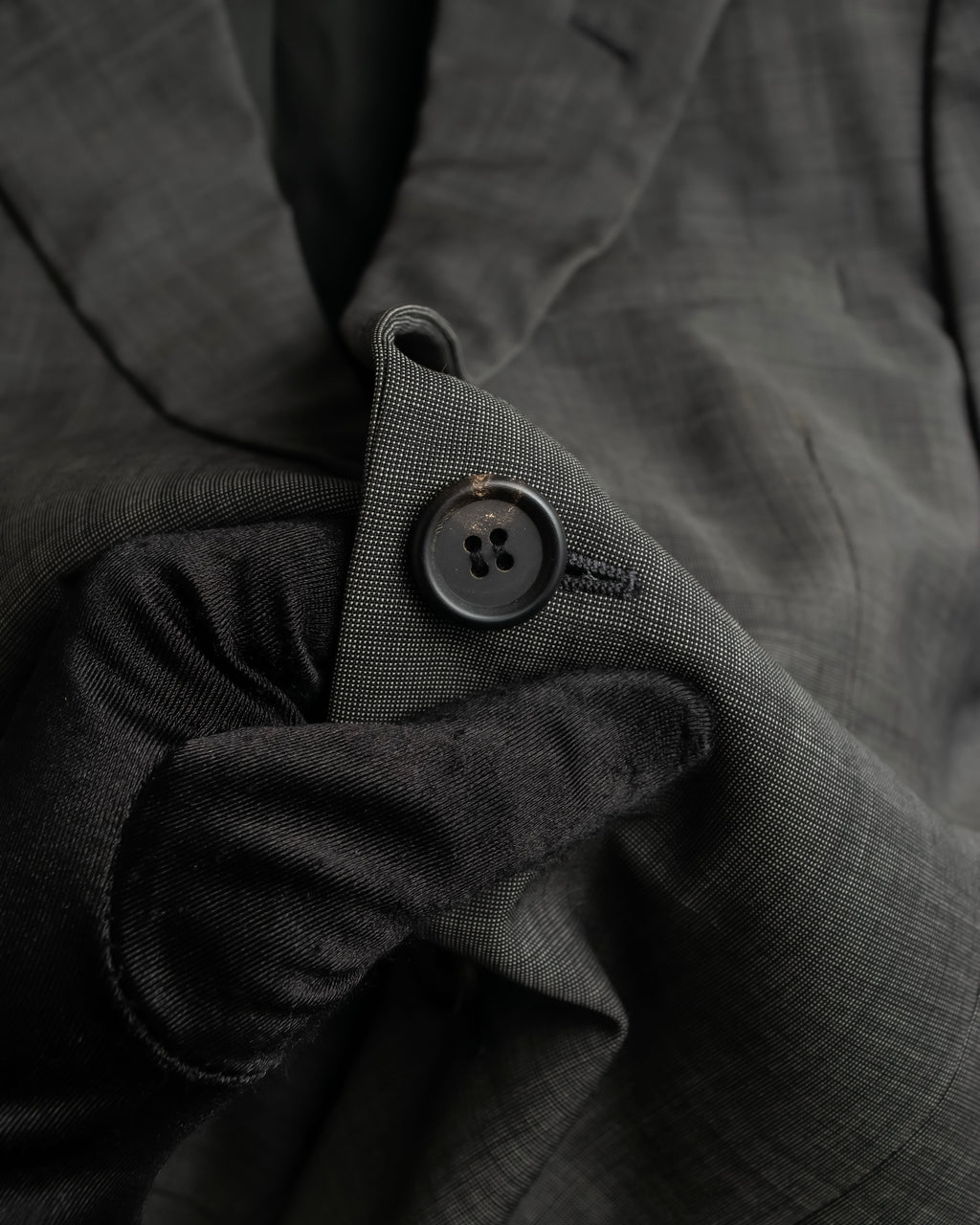 "PRADA" Sharkskin wool minimal tailoring set up