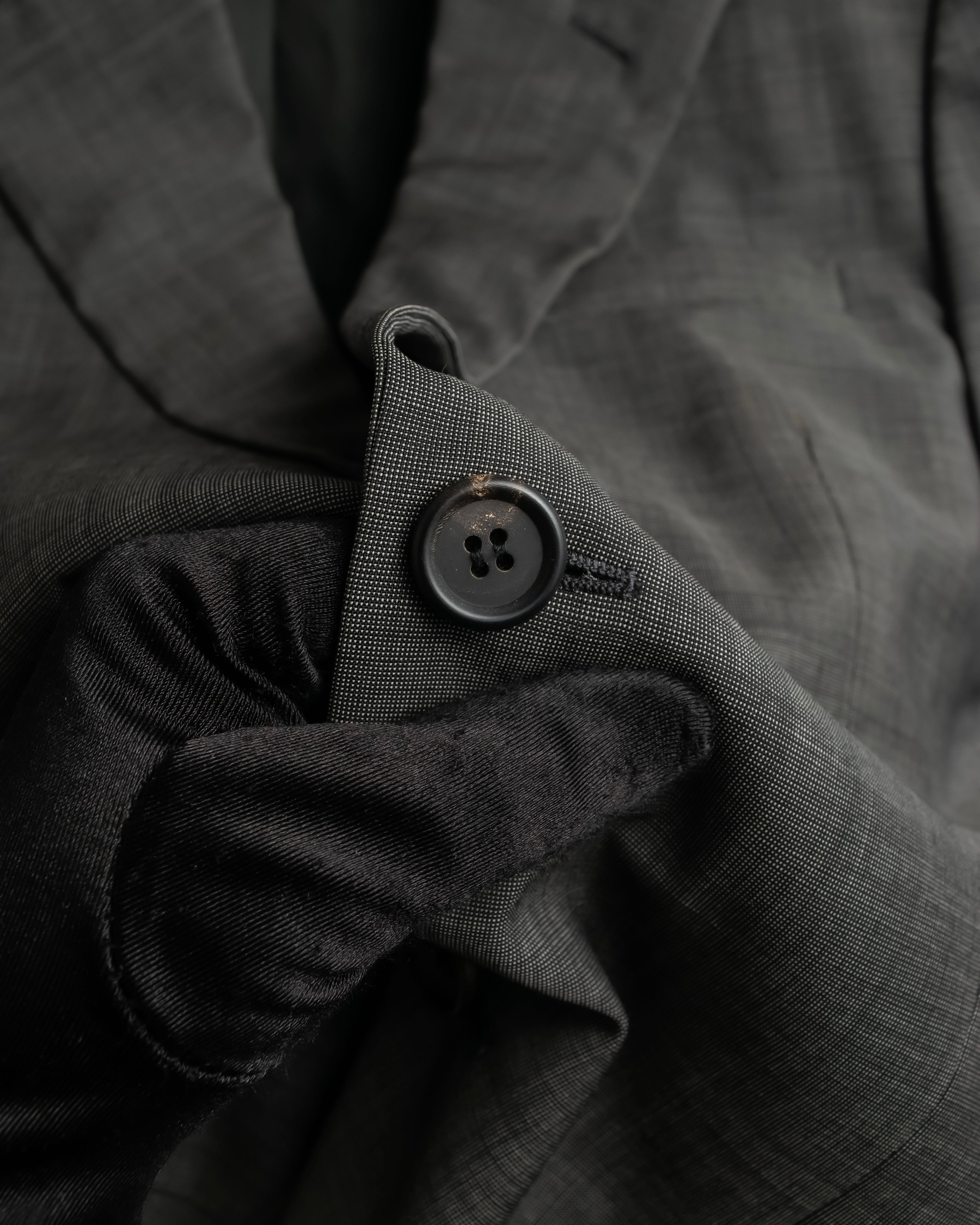 "PRADA" Sharkskin wool minimal tailoring set up