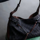 "GUCCI" GG canvas pattern horsebit design one shoulder bag