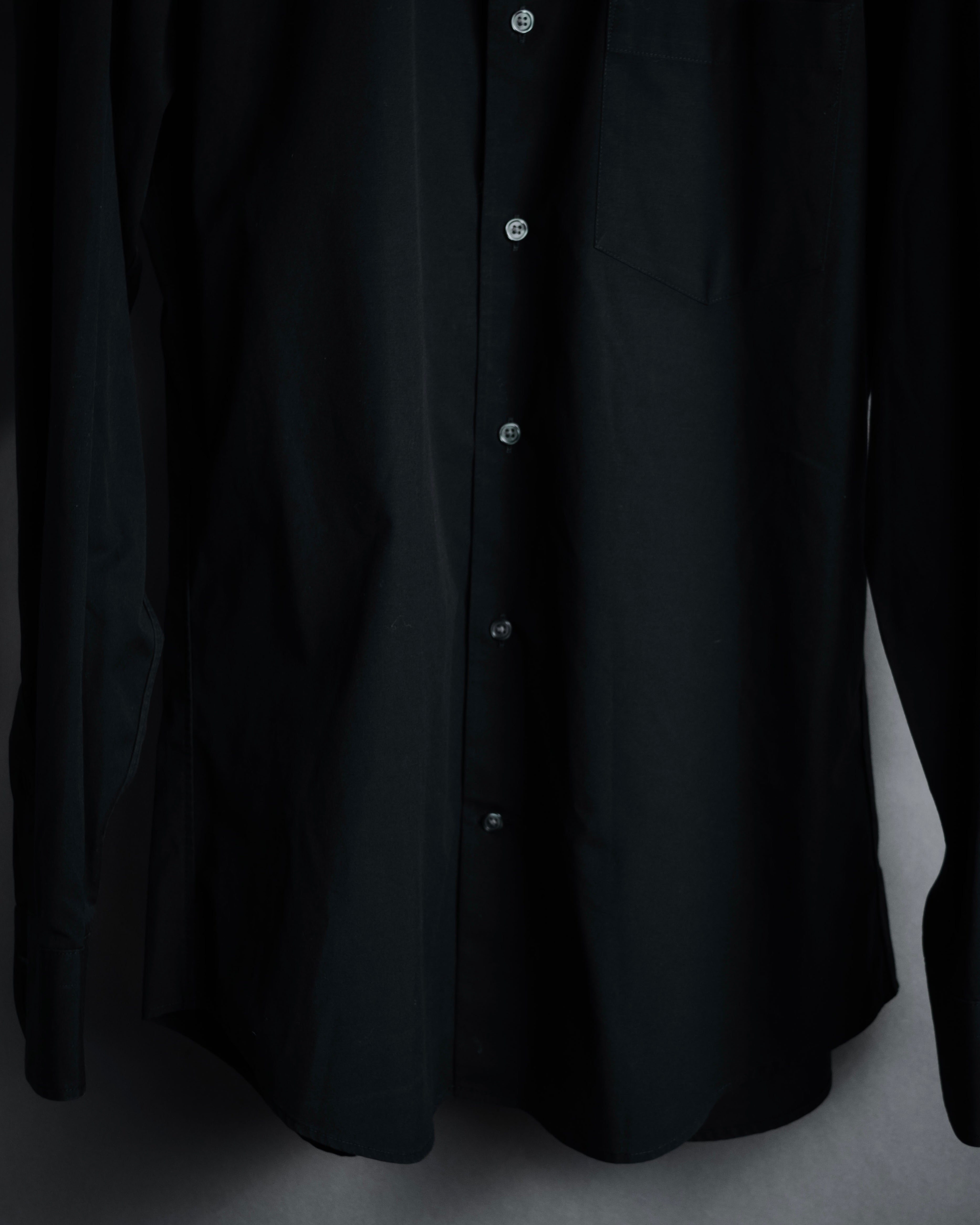 "SAINT LAURENT" 2017 season minimalist black dress shirt