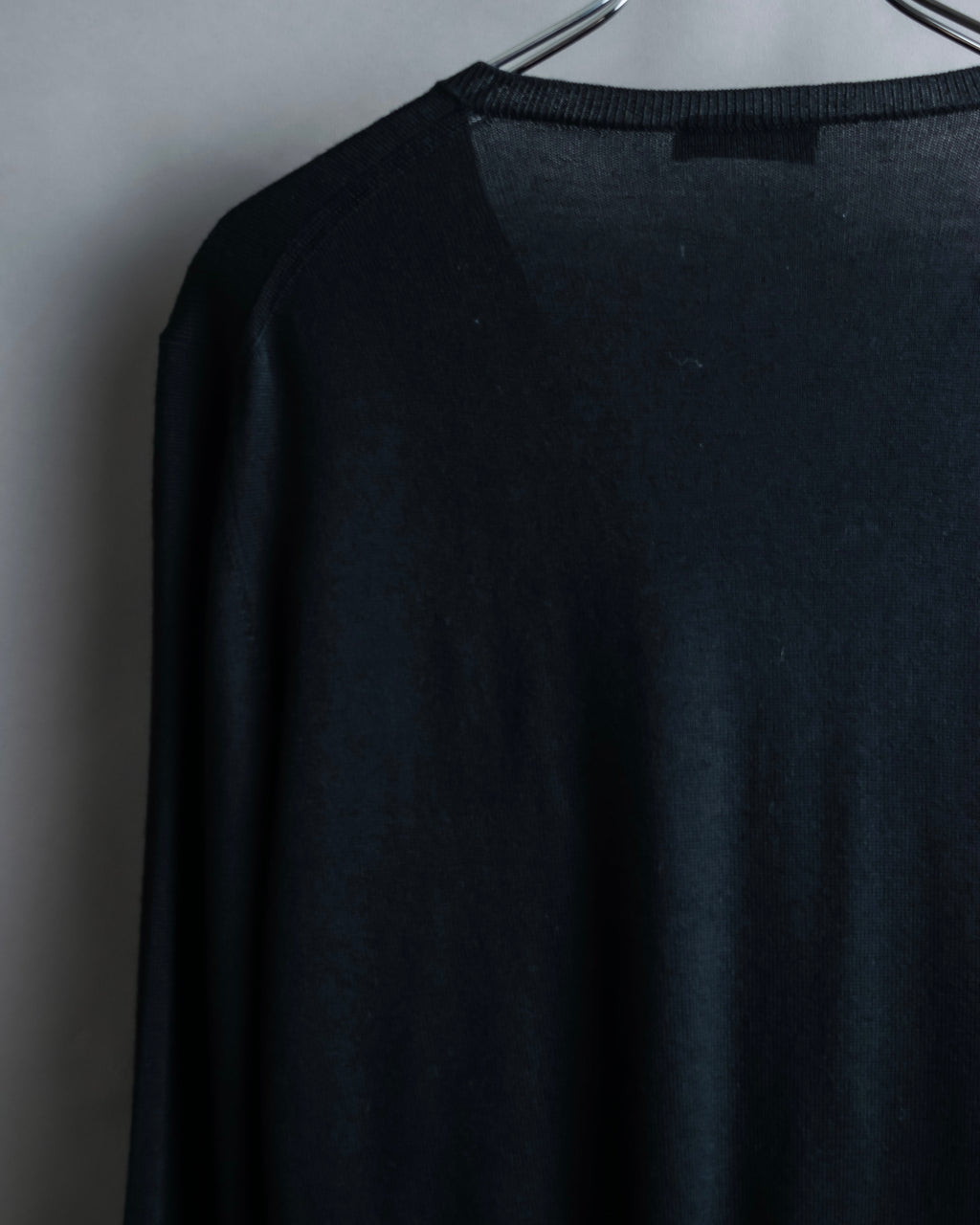 "PRADA" V-neck relaxed wool high gauge knit pullover